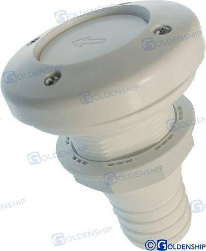 seacock 1"1/2 with check valve and hose adaptor