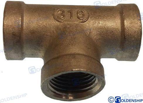 tee banded aisi 316 2"
