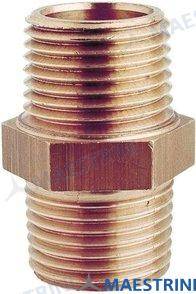 double screw nipple bronze 3"