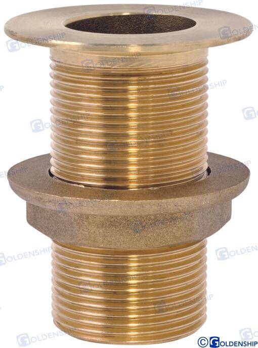 through hull 1''1/4 brass cr