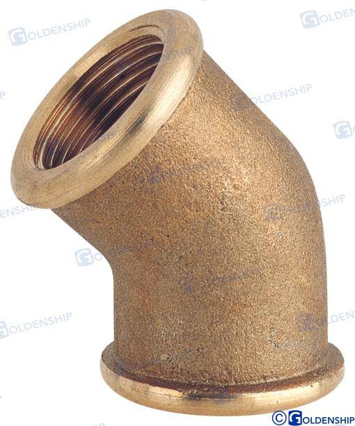 elbow 45° f.f. 1''1/2 brass cr