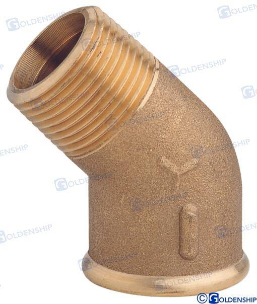 elbow 45° m.f. 1/2'' brass cr