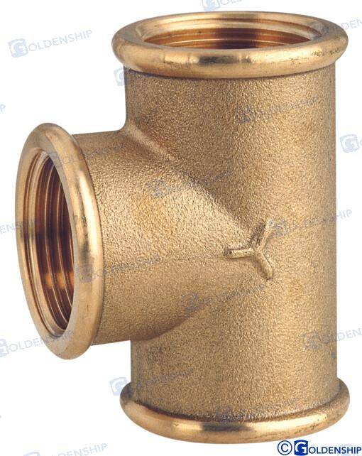 tee 2'' f.f.f. brass cr