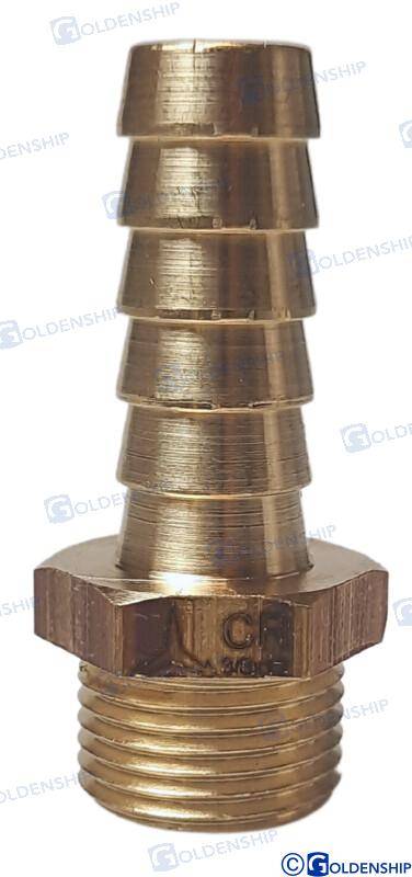 hose tail 3/8'' x 12mm brass cr