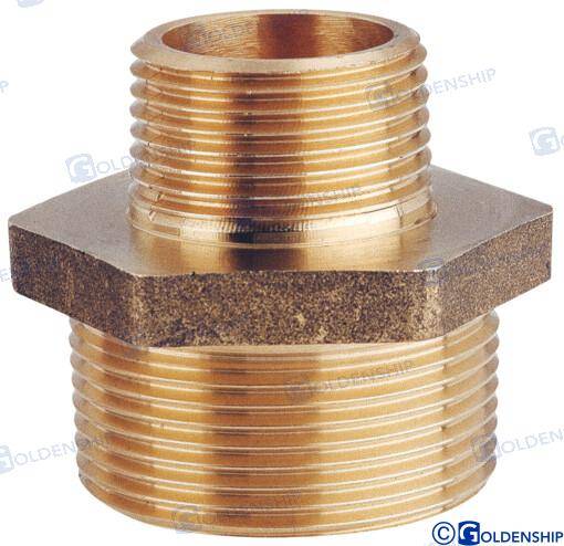 reducing nipple 1'' x 3/4'' m.m. brass c