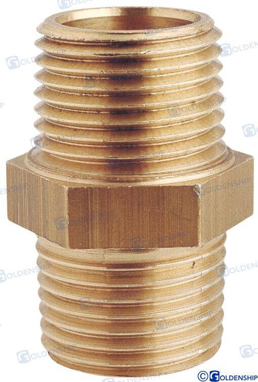 equal nipple 1''1/2 m. brass cr
