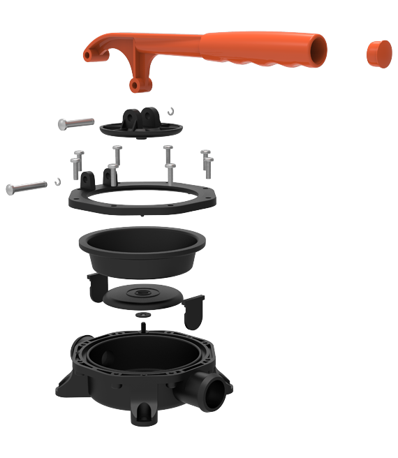 Hand water pump SEAFLO with diaphragm 20l/min 34.5mm SFDHP-G720-01