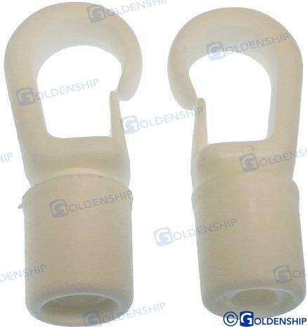 nylon hook white 8 mm (2pcs)