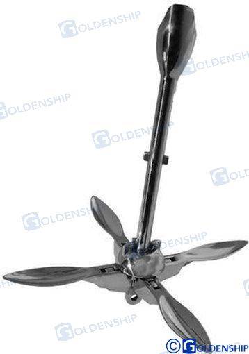 grapnel anchor aisi-316 1.5 kg.