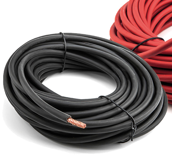Extra soft silicon neoprene battery cable 25mm2x10mm 4 AWG - black