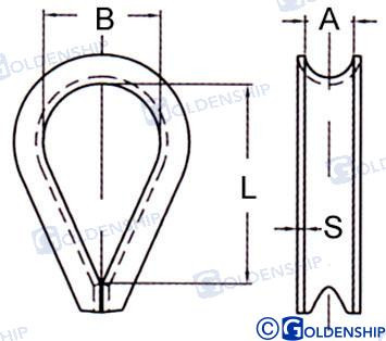 wire rope thimble 10 mm (pack 25)