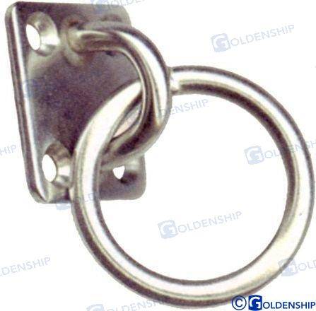 square eye plate with ring 35x30mm (5pcs)