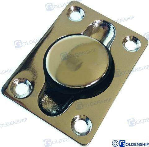 brass flush 65x50mm