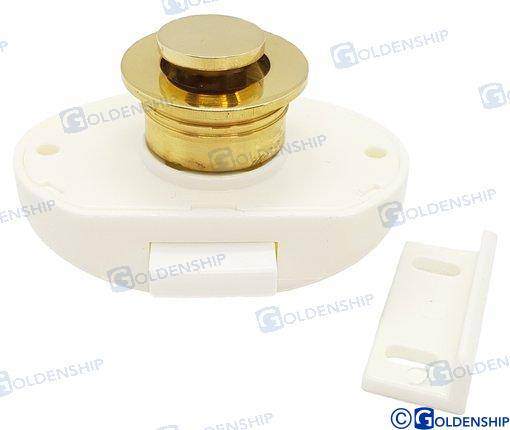 door latch (polished button)