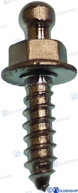 Screw for wood, fiberglass surface, chrome bronze
