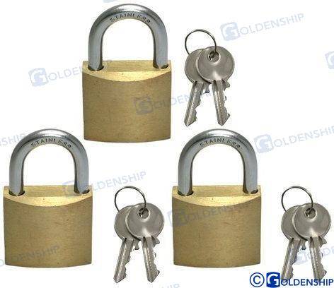 marine padlock 50 mm. (3pcs)