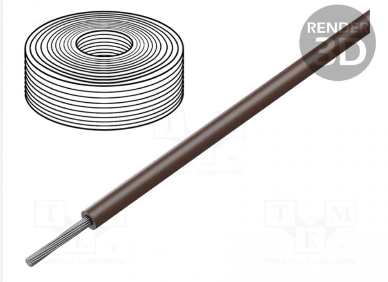 Wire tinned copper - 8AWG - 10mm2 silicone sheath - 1 m - black -60÷180°C
