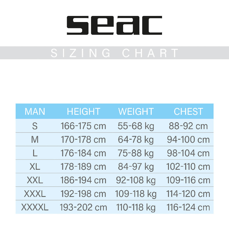 Wetsuit short SEAC Relax Man 2.2mm Size XL
