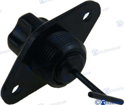 Water drain plug black Ø27mm - E type