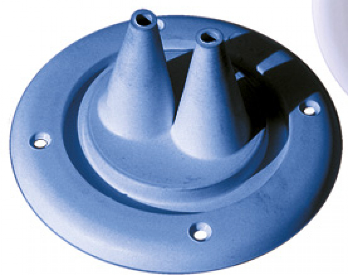 Fairlead boot for  two  remote control cables - Gray d.115mm H. 52mm