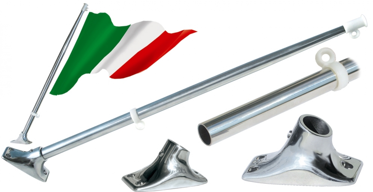 STAINLESS STEEL AISI316 cone shaped flag pole. L60cm