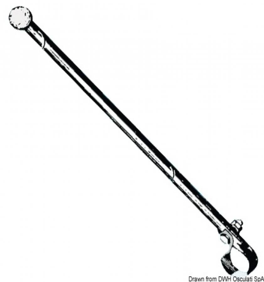 Flagstaff, pushpit or handrail mounting 22-25mm SS L400mm