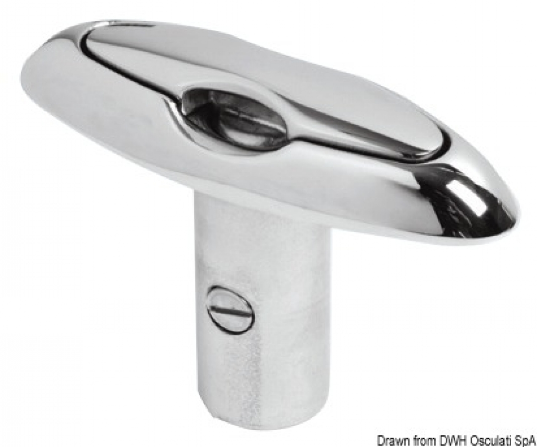 Push-up minicleat mirror-polished AISI316 134x41mm Ø22mm