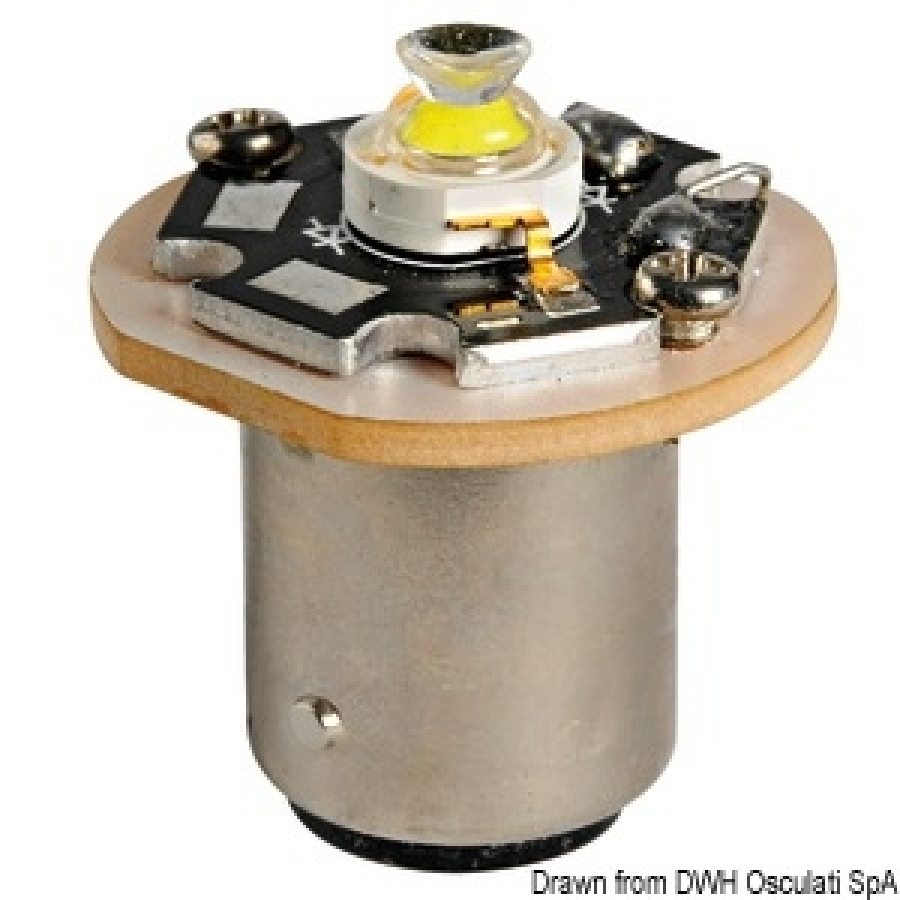 Светодиодная лампа BA15D верхний огонь 10-30V  1.2W 100Lumen