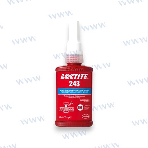 Loctite 243 Blue Threadlocking Adhesive, 24ml, 24h Cure Time