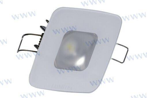 mirage square, glass, with dimmer red blue