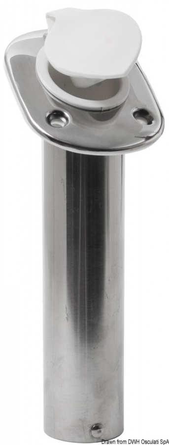 Flush-mount SS fishing  rod holder Ø42 mm 60° L228mm