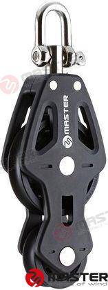 90mm single fiddle/ swivel shackle block