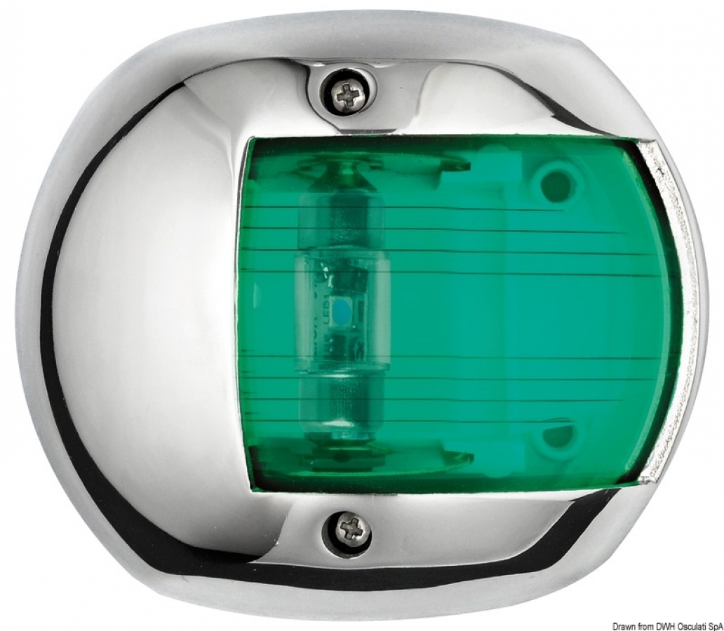 Светло-зеленый навигационный 112,5 ° LED 0,8W AISI 316
