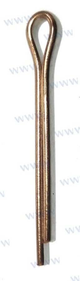 Pin OEM: Mercruiser: 18-8150264, 8150264; OMC: 5041696; Parsun: GB/T91-2.5X30; Honda: 90758-ZV1-000, 90758-ZV4-000; Tohatsu: 9515030322M