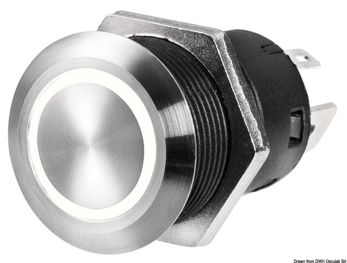 FLAT S.S. switch ON-OFF 12 V white 20A, IP67