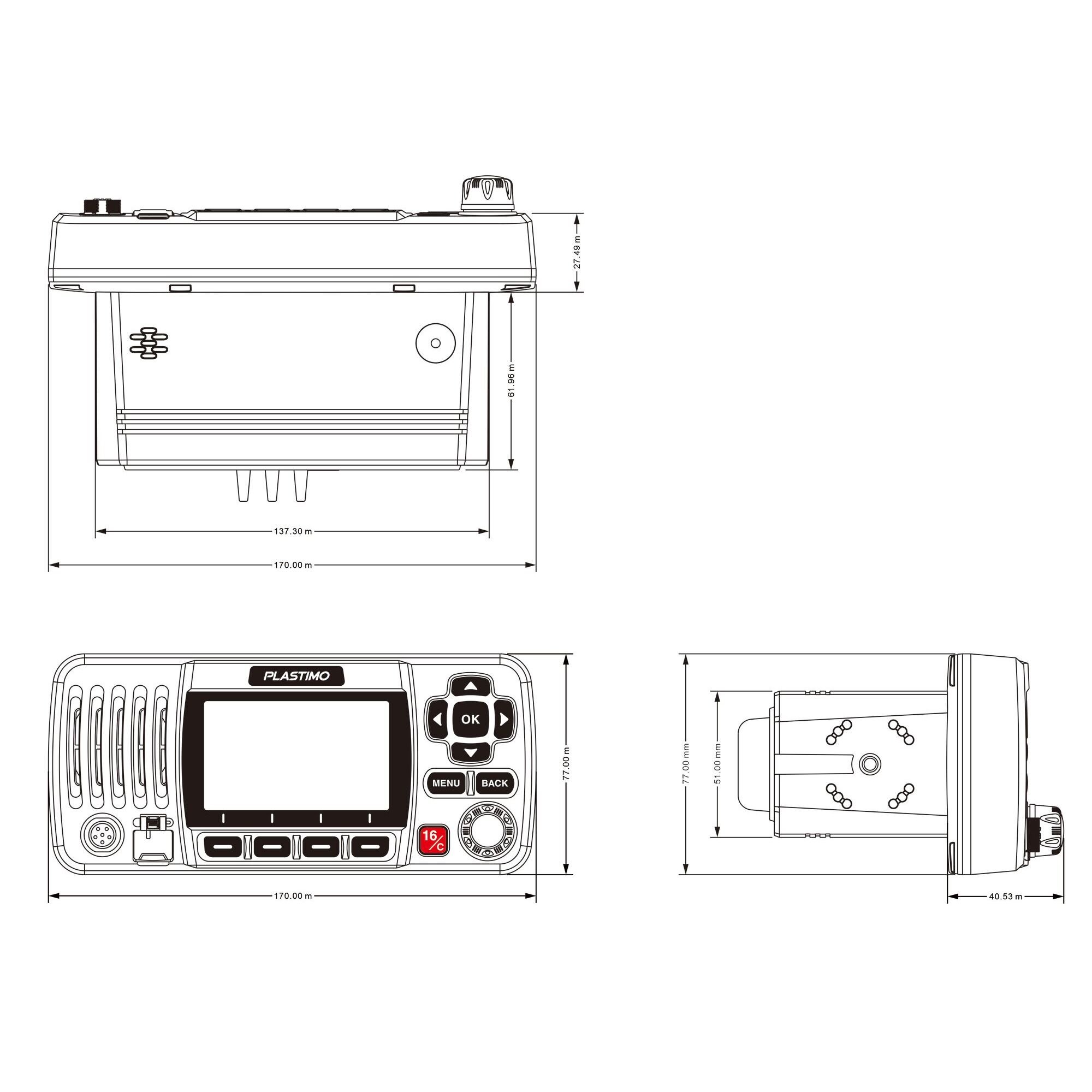 VHF, DSC, GPS FX-500+ Plastimo