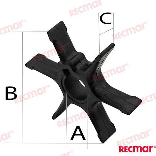 Water impeller for OEM: Suzuki: 17461-95300, 17461-95301, 17461-95302, 17461-95302-000, 17461-95303, 17461-95501
