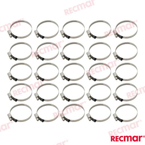 Hose Clamp AISI316 50-70 W5 (25 pcs)