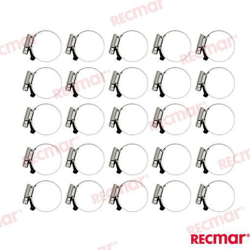Hose Clamp AISI316 50-70 W5 (25 pcs)
