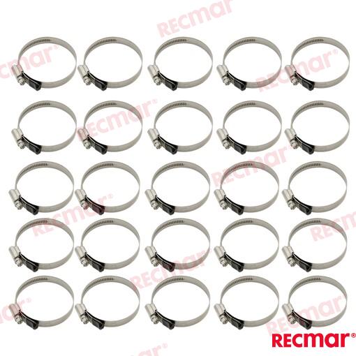 Hose Clamp AISI316 50-70 W5 (25 pcs)