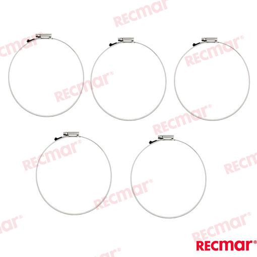 Hose Clamp AISI316 140-160 W5 (5 pcs)