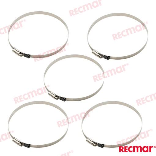 Hose Clamp AISI316 160-180 W5 (5 pcs)