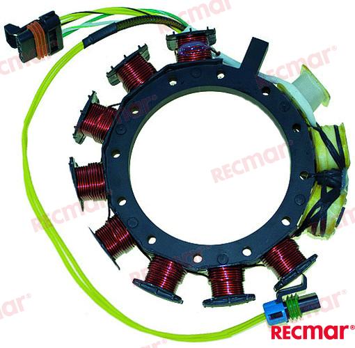 Статор OEM: Mercruiser: 398-852387A11, 398-852387A4, 398-852387T7, 398-852387T9, 852387A11, 852387A4, 852387A6, 852387T7, 852387T9