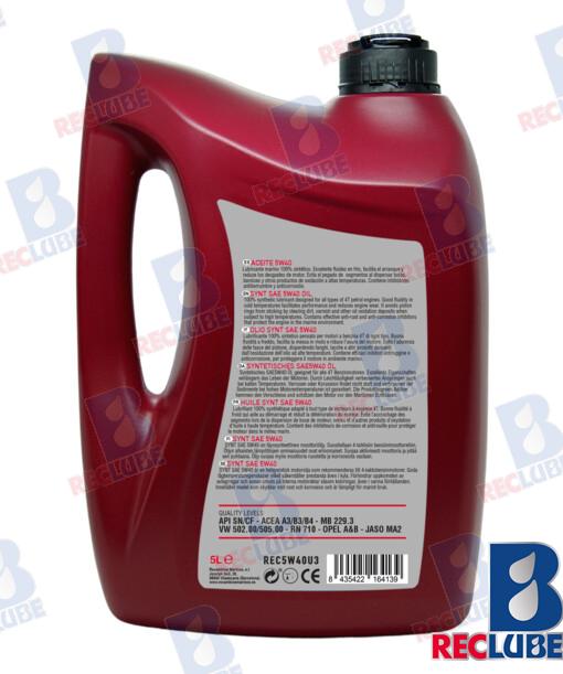 Synthetic engine oil 5W40 (5L) for boat and PWC engines