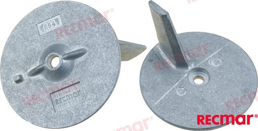 Aluminum anode for OEM: Mercruiser: 82795M, 82795T; Yamaha: 664-45371-01, 664-45371-01-00, 6644537101; Honda: 06412-ZV5-000