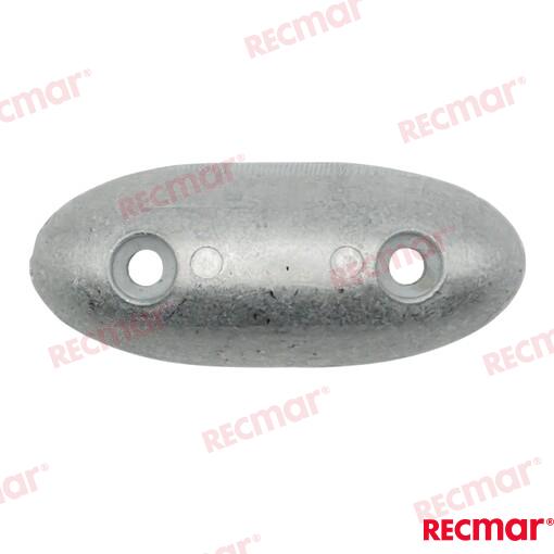 Oval Plate Zinc Anode 93mm