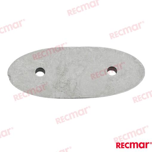 Oval Plate Zinc Anode 93mm