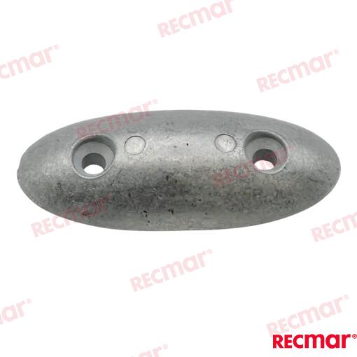 Oval Plate Zinc Anode 93mm