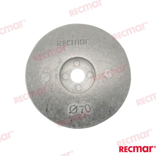Single Anode Disc Ø70mm Zinc
