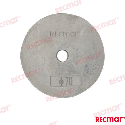 Single Anode Disc Ø70mm Zinc